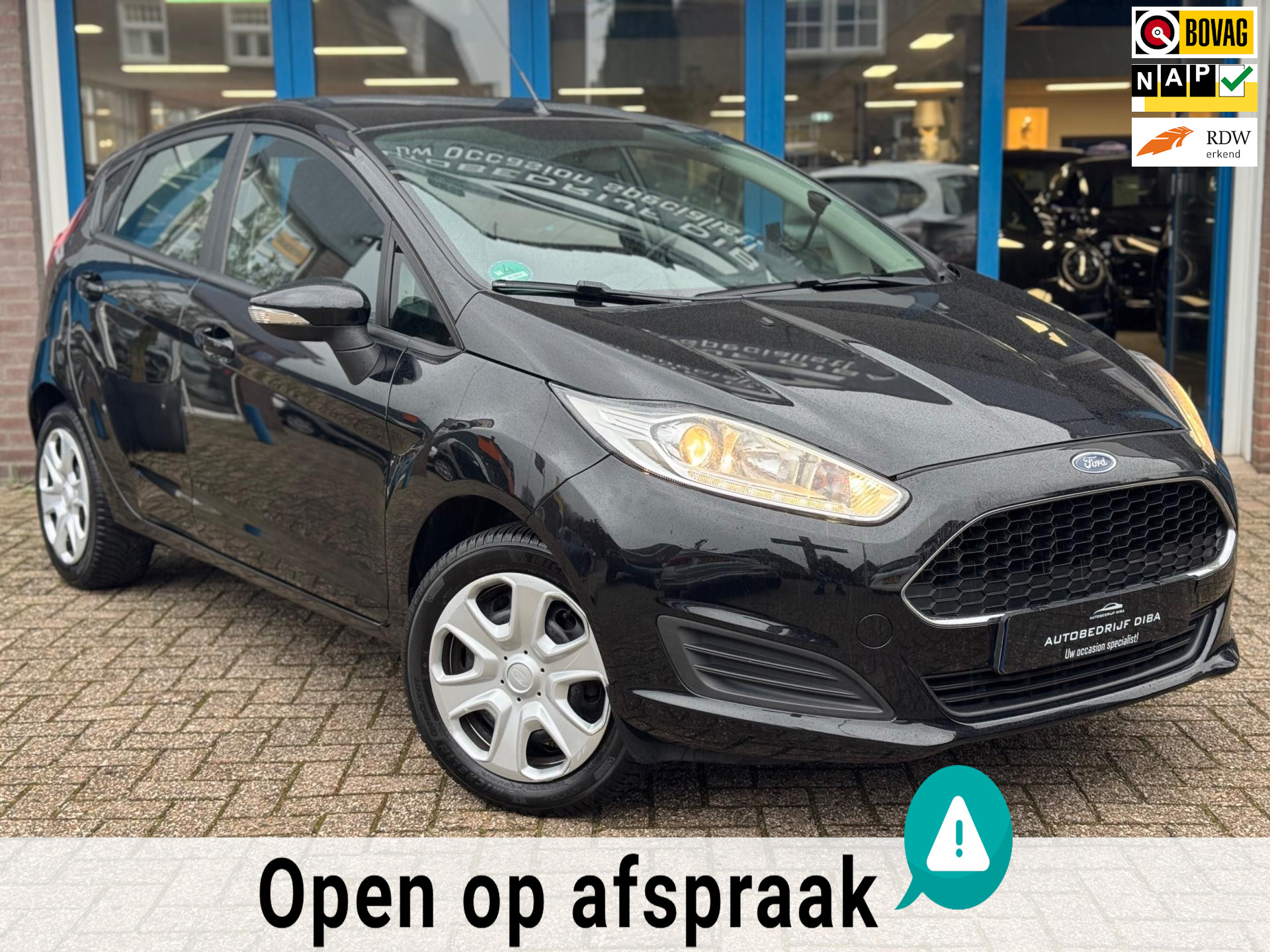 Ford Fiesta 1.0 Style 2016 Zwart AIRCO APK NAP 43128700-0.jpg | Autobedrijf Diba