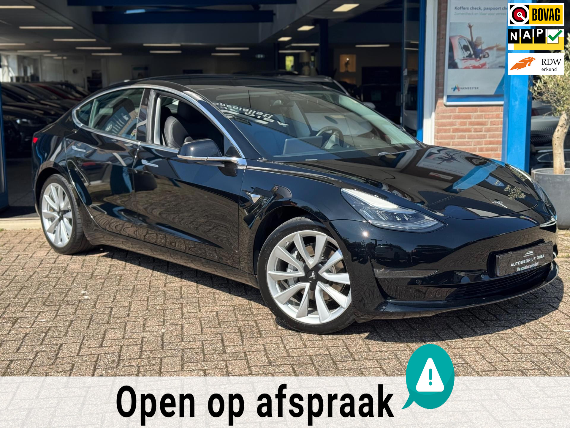 Tesla Model 3 Long Range AWD 75 kWh 2019 ZWART NAVI NAP BTW! 44519471-0.jpg | Autobedrijf Diba