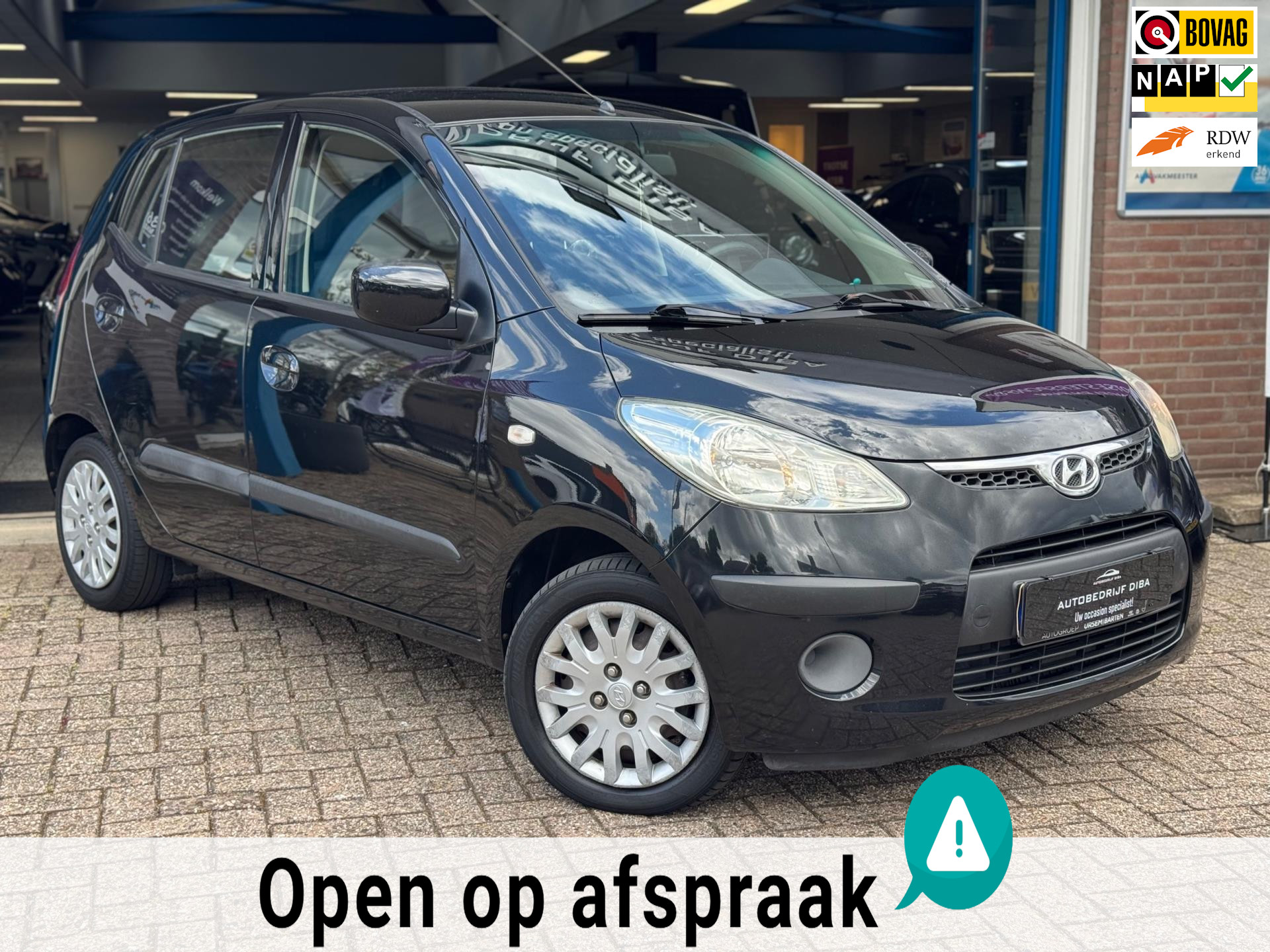 Hyundai i10 1.1 Dynamic Cool 2008 Zwart NAP 45831657-0.jpg | Autobedrijf Diba